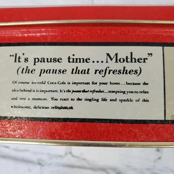 1997 Pause Time Coca Cola Sewing Tin Coca Cola 90s Vintage Collectible TinBox 63 - Picture 4 of 12